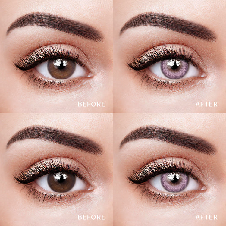 Lentes de contacto de color morado Flora | 6 meses